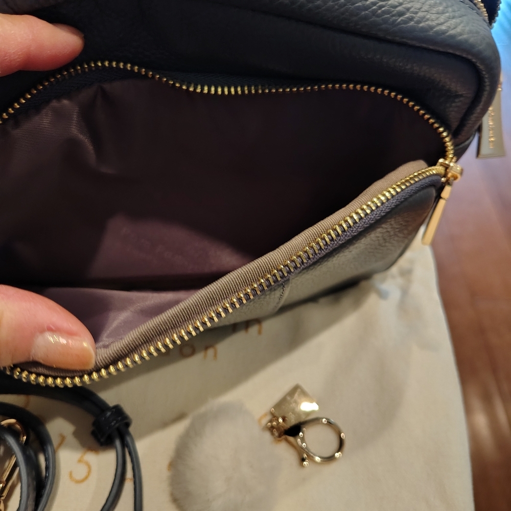 Pom Pom London Original Plus Slate Blue Crossbody Bag - Picture 4 of 6